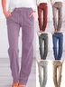 Women Plain Long Pants Casual Spring/Fall Trousers