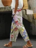 Women Floral Long Pants Casual Spring/Fall Trousers