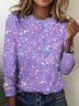 Vintage Ombre Crew Neck Long Sleeve T-shirt