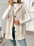 Women Cotton Plain Sleeveless Comfy Casual Cardigan