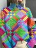 Women Geometric Long Sleeve Comfy Casual Sweater