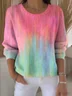 Women Cotton Striped Long Sleeve Comfy Vintage Sweater