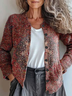 Women Ethnic Long Sleeve Comfy Vintage Printing Cardigan