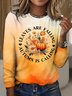 Vintage Ombre Crew Neck Long Sleeve T-shirt