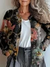 Women Floral Long Sleeve Comfy Vintage Printing Cardigan