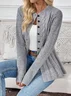 Women Plain Long Sleeve Comfy Casual Cardigan
