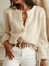 Women Cotton Plain Long Sleeve Comfy Casual Cardigan