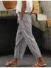 Women Striped Long Pants Casual Spring/Fall Trousers