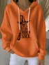 Vintage Hooded Halloween Hat Art Print Comfy Loose Hoodie