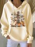 Casual Hooded Pumpkin Pattern Hoodie
