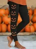 Women Halloween (pumpkin) Casual All Season Printing Long Leggings