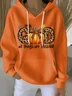 Vintage Hooded Pumpkin Pattern Hoodie