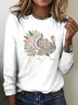 Vintage Animal Crew Neck Long Sleeve T-shirt