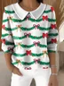 Women Imitation Cashmere Christmas Long Sleeve Comfy Vintage Sweater