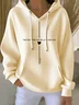 Casual Hoodie Text Letters Hoodie