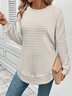 Casual Striped Crew Neck Long Sleeve T-shirt