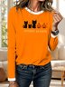 Vintage Animal Crew Neck Long Sleeve T-shirt