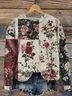 Casual Crew Neck Floral Sweatshirt Printing