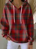 Casual Hoodie Plaid Hoodie Printing