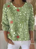 Women Christmas Long Sleeve Comfy Casual Printing Sweater
