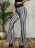 Women Striped Long Pants Casual Spring/Fall Trousers
