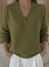 Women Plain Long Sleeve Comfy Casual Sweater
