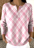 Women Cotton Geometric Long Sleeve Comfy Casual Sweater