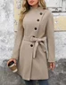 Women Spring/Fall Outerwear Casual Plain Long Sleeve Shawl Collar Jacket
