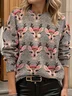 Women Christmas Long Sleeve Comfy Casual Printing Sweater