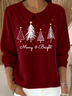 Women Christmas Long Sleeve Comfy Casual Printing Sweater
