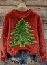 Casual Crew Neck Christmas Sweatshirt