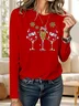 Vintage Christmas Crew Neck Long Sleeve T-shirt