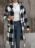 Women Winter Outerwear Casual Geometric Long Sleeve Hoodie Jacket
