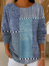 Women Abstract Long Sleeve Comfy Casual Printing Sweater