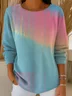 Women Abstract Long Sleeve Comfy Casual Printing Sweater