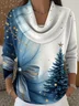Women Christmas Long Sleeve Comfy Casual Printing Sweater