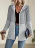 Women Spring/Fall Outerwear Casual Multicolor Block Long Sleeve Hoodie Jacket