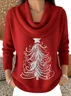 Women Christmas Long Sleeve Comfy Casual Printing Sweater