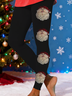 Women Santa Claus Casual All Season Printing Long Leggings
