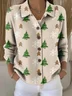 Women Christmas Long Sleeve Comfy Vintage Printing Cardigan