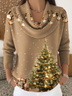 Women Christmas Long Sleeve Comfy Casual Printing Sweater