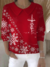 Women Christmas Long Sleeve Comfy Casual Printing Sweater