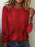 Casual Striped Crew Neck Long Sleeve T-shirt