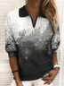 Women Gradient Pattern Long Sleeve Comfy Casual Sweater