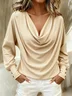 Elegant Plain Long Sleeve T-shirt