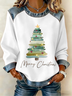 Vintage Crew Neck Christmas Sweatshirt Printing