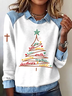 Vintage Shawl Collar Christmas Sweatshirt