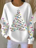 Casual Crew Neck Christmas Sweatshirt