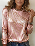 Vintage Striped Crew Neck Long Sleeve T-shirt