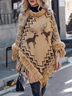 Boho Tassel Sleeves Acrylic Christmas Elk Cloak